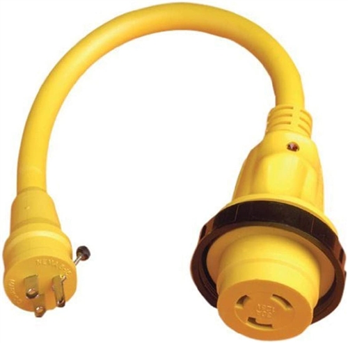 Marinco 15A Male to 30A Female Power Cord PLUS Adapter
